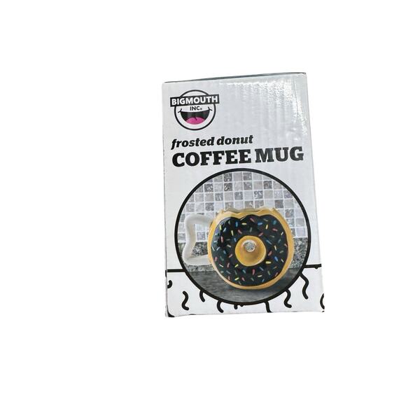 Bigmouth Inc Ceramic Frosted Donut Coffee Mug 16oz Cup New In Box - Picture 4 of 7